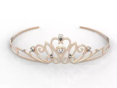 Luxury Bridal Crown Headpiece  3D print model