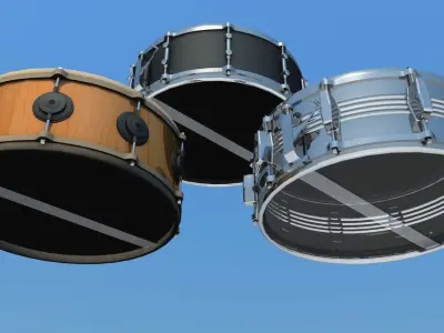 Snare Drum 3 Models 3D model