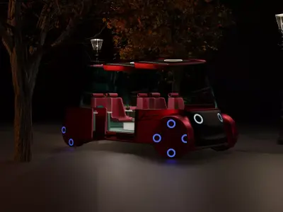 Concept styled autonomous car 4 3D model