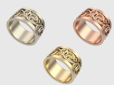 Ornate Filigree Band Ring JDBCo 3D print model