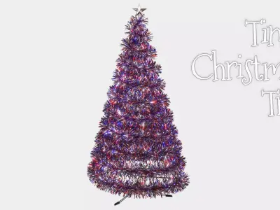 Tinsel Christmas Tree 3D model