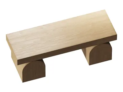 Henley elm coffe table 3D model
