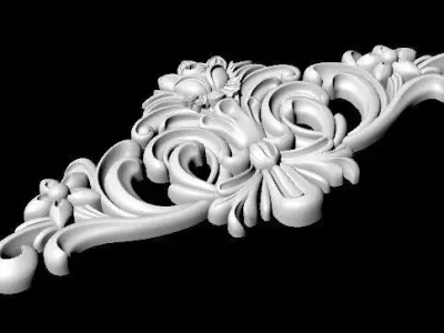 Central decor ornament for furniture 3D model 930