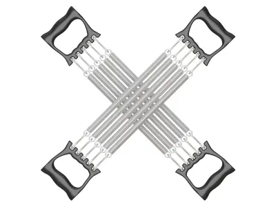 Spring Chest Expander Black 3D model