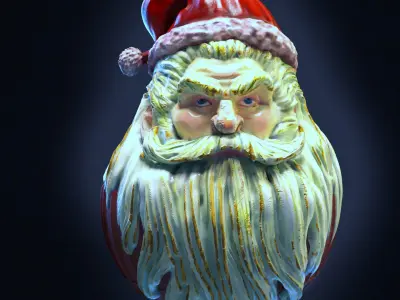 santa claus christmas ball 3D print model