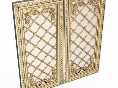 Backgammon Set 03 White Low-poly 3D model