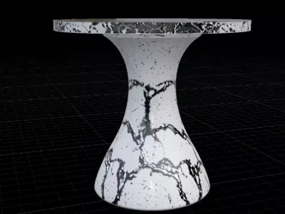 Luxury Marbel Table Modern Interior Furniture 3D Model Low-poly 3D model