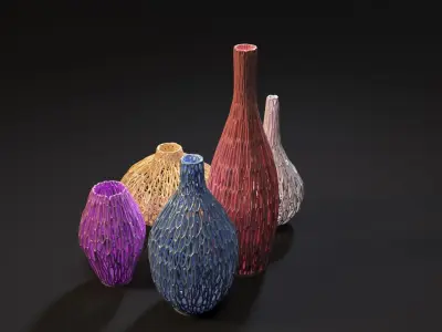 Set of decorative vases 3D print model