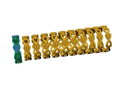 Heart Diamond Ring 3D Model STL 3DM 3D print model