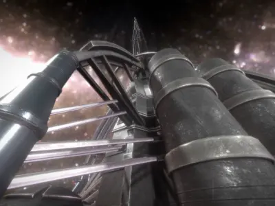 Terraforming Tower Low-poly 3D model