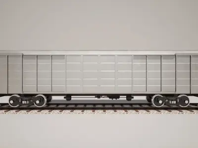 Animated game-ready BoxcarV0 Low-poly 3D model