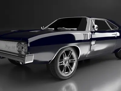1969 Dodge Charger 500 Hemi Maya 3D Model 3D model