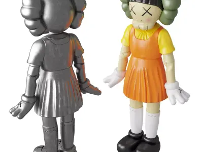 Kaws Young Hee Squid Game Low-poly 3D model