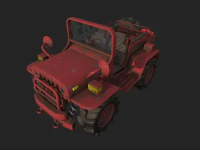 3D Model Cartoon Car Low-poly 3D model