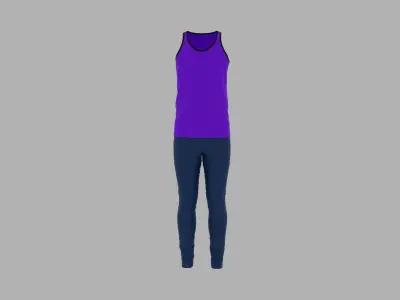 Sport Suit Low-poly 3D model
