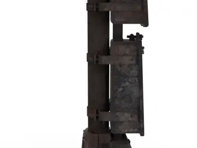Train Traffic Light Weathered 18 3D model