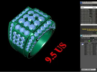 Luxury Men Rings Designs 4MR014 3D print model