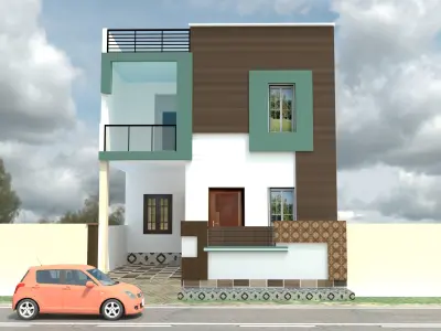 INDIAN MODERN HOUSE DESIGN Free 3D model