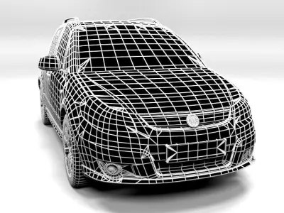 FIAT SEDICI LOWPOLY Low-poly 3D model