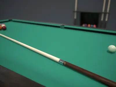 Billiard table 9ft PBR Low-poly 3D model