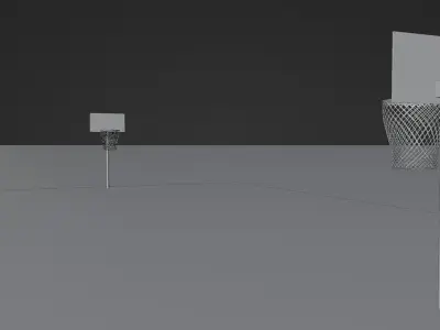 Basic Basketball Court Free low-poly 3D model
