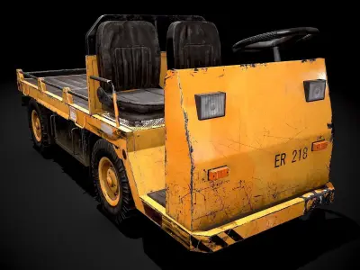 Loader truck Low-poly 3D model