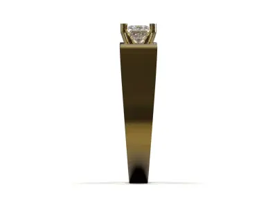 Wedding bridal solitaire STL 3D 3DM gold ring model sr0107 3D print model
