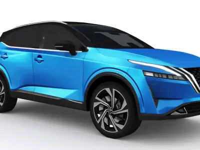 Nissan Qashqai 2022 Low-poly 3D model