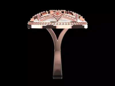 Luxury Womens Jewelry Ring with Seashell jr00221 3D print model