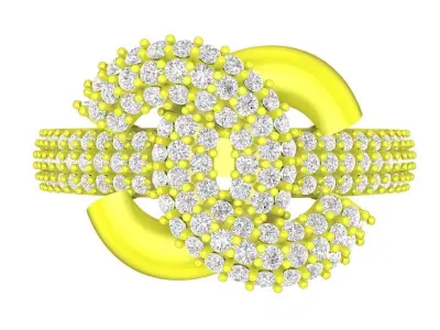 Luxury Diamond Women Ring 3D Model 5758A 3D print model