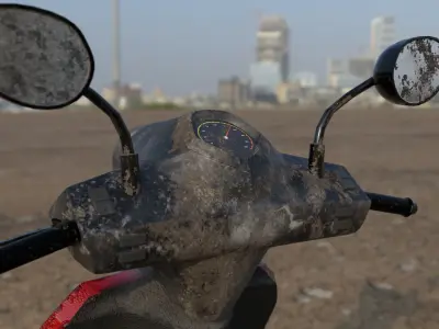 Ruined Scooter 3D model