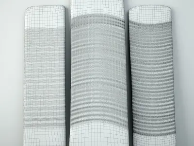 Vintage Chinese Washboards 3D model