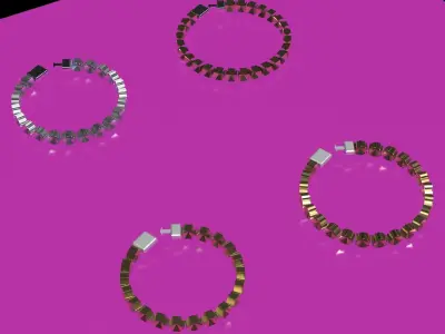 bracelet silver 3D model