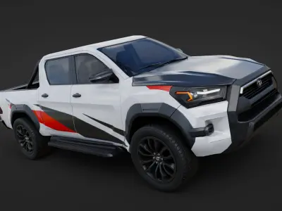 Toyota Hilux 2020  Low-poly 3D model