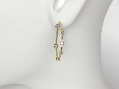 Earrings set 5442 Free 3D print model