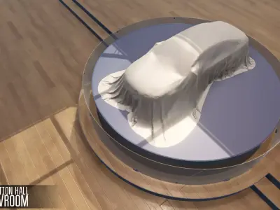 Exhibition hall - showroom Low-poly 3D model