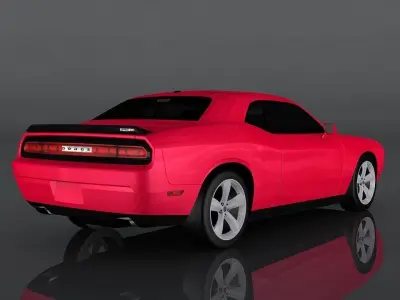 Dodge Challenger SRT8 Low-poly 3D model