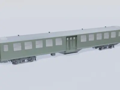 French passenger railcar 3D model