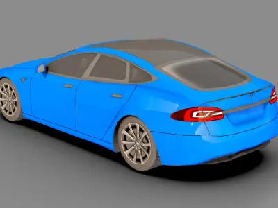 Low-poly Tesla 3D Models Low-poly 3D model