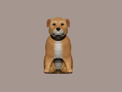 small Irish terrier 3D model