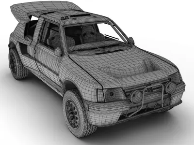 Peugeot 205 T16 Grand Raid 3D model