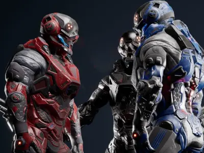 Cybernetist Remastered Low-poly 3D model