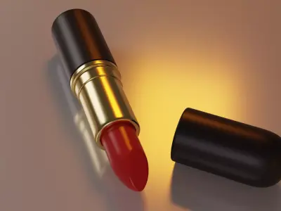 Red Lipstick - Free 3D Model with 2K Texture Free low-poly 3D model