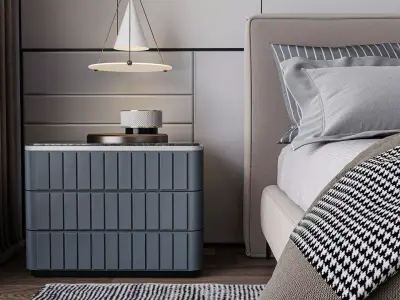 Modern Minimal Master Bedroom 3D model