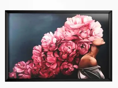 Art Frams 6- Art Flower Head Woman By 3 Frams 3D model