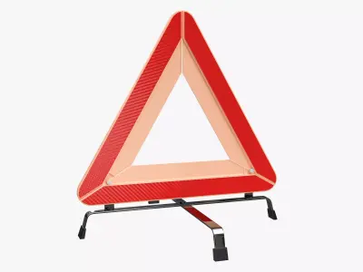 Emergency car sign 3D model
