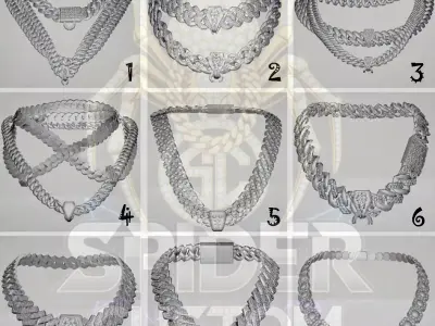 Pack de 72 Cadenas Realistas para FiveM - Listo para Usar Low-poly 3D model