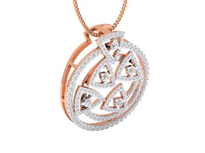 Women pendant 3D print model 4