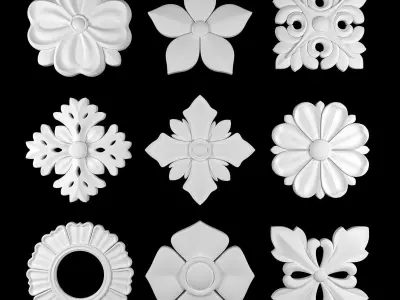 Ornament Element Pack 10 3D model