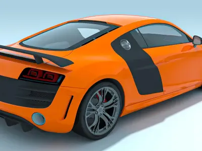 High Performance Mid Engine Sports Car 3D model